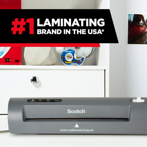 Scotch TL901X Thermal Laminator, Gray, 1 Laminating Machine for Photos, Documents & Recipe Cards, 9 in.