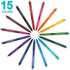 Erasable Gel Pens, 15 Colors Retractable Fine Point Erasable Pens Clicker, Assorted Color Inks, Make Mistakes Disappear for Drawing Writing Planner and Crossword Puzzles by Lineon