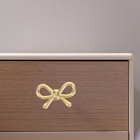 Abaodam Brass Bow Drawer Pull Handle Vintage Furniture Hardware Retro Cabinet Pull for Shoe Cabinet Bedside Table