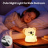 3 Dimmable Cute Koala Night Light for Kids Rechargeable, Battery Operated Nightlight Level with RGB&Timer, Silicone