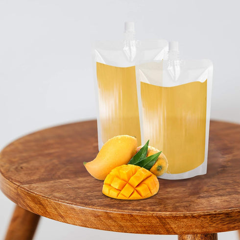 50 500Ml Packaging DOITOOL Pcs Transparent Plastic Beverage Flasks with Spout Seal Bags for Juice Soy Milk Liquid