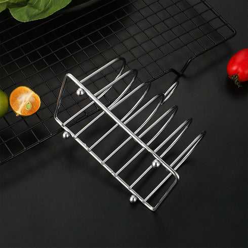 6 Toast Bread Rack Stainless Steel Bread Holder Kitchen Slices Bread Display Stand Lightweight Food Display Tool