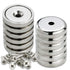 LOVIMAG 60 lbs Neodymium Cup Magnets, Industrial Strength Round Base Rare Earth Magnets, Pack of 12 with Heavy Duty