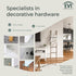 EVI Hardware Door Stop, Threaded Base, Natural Silicone Rubber, Brass, Includes Screw + Fixing Plug, Mod. I-108