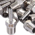 LTWFITTING Bar Production Stainless Steel 316 Barb Fitting, 1/8" Hose ID x 1/8" Male NPT, Pack of 5