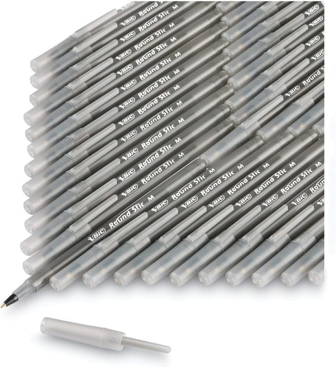 BIC Round Stic Ballpoint Pen, Translucent