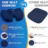 Tailbone TushGuard Seat Cushion for Office Chair Memory Foam Non-Slip Desk Seat Cushion Back, Coccyx, Sciatica, Pain