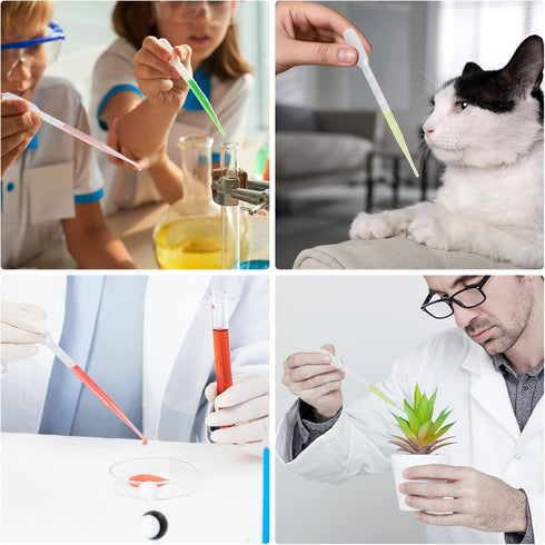 300PCS 3ML Plastic Transfer Pipettes, YSSHUI Disposable Pipette for Essential Oil and Makeup Tool