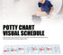 Dioche PVC Potty Training Visual Schedule for Children with ADHD, Clear Pattern and Increased Independence, Suitable