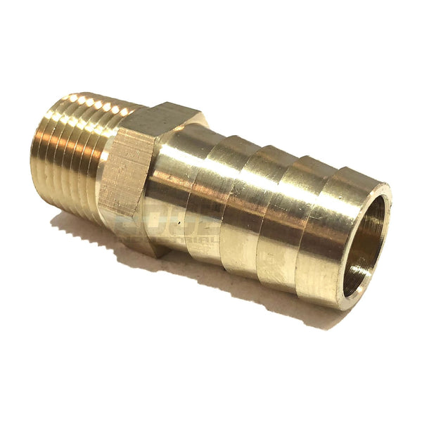 5/8" Hose ID to 3/8" Male NPT MNPT Straight Brass Fitting for Fuel, AIR, Water, Oil, Gas, WOG (Qty 1)