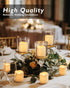 Homemory 24Pack Flickering Flameless Votive Candles, 200+Hour Battery Operated LED Tealight for Wedding Decor and