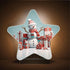 3D ALAZA Snowman Merry Christmas Star Shaped LED Night Light Dusk to Dawn Sensor Plug in Night Home Decor Desk Lamp