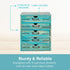 Turquoise 5-Tier Drawer Desktop Curio Cabinet, French Farmhouse Country Desk Organizer Box with Label Holder