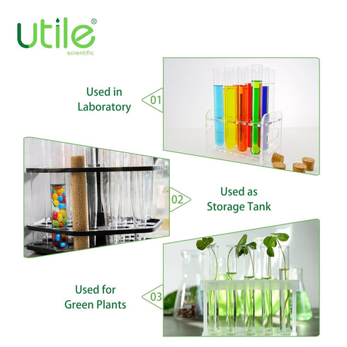 50pcs Plain Cylindrical Glass Test Tubes, 20ml Volume, 20x150mm, Medium Borosilicate Glass Material