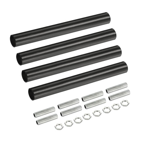 MECCANIXITY Threaded Extension Rod, 3.94" Lamp Pipe with Connector Light Fixture Parts for