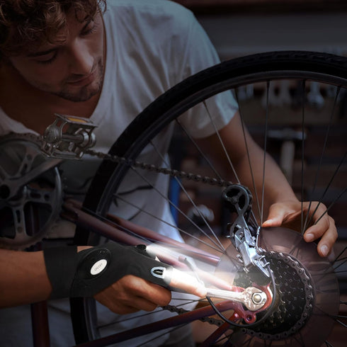 BIIB Gifts for Men, LED Flashlight Gloves, Unique Gadgets for Birthday, Fishing Gifts for Him