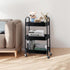 SETTFRFE 3 Kitchen,Dorm,Bathroom,Classroom,17" 12" 29" Tier Metal Rolling Cart with Wheels,Storage Organizer for D x W