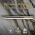 Scriveiner Silver Chrome Ballpoint Pen - Stunning Luxury Pen with 24K Gold Finish, Schmidt Black Refill, Best Gift Set