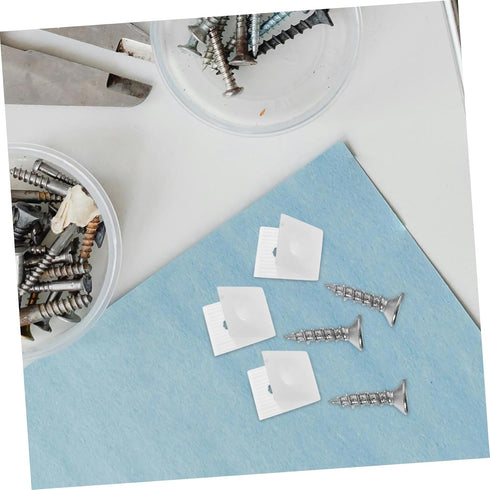 50pcs Plastic Fixing Brackets with Self-Tapping Screws for Drawer Corner for Furniture Repair and Projects Ample Supply