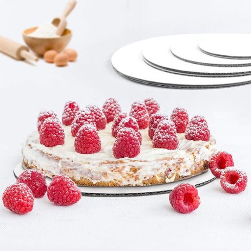 White Round Greaseproof Cake Boards, Cake Circle Base, 6/8/10/12 inch, 5 of Each Size