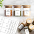 GPOVVIMX 191 Spice Jar Labels Preprinted Minimalist Stickers - White Waterproof Label - Fit Round or Rectangle Spice