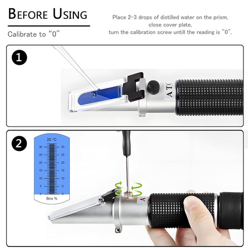 0-32% Brix Meter Refractometer, V-Resourcing Portable Hand Held for Sugar Content Test