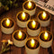 Solar Tea Lights Outdoor - 8 Pack Waterproof Rechargeable Dusk to Dawn