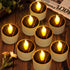 Solar Tea Lights Outdoor - 8 Pack Waterproof Rechargeable Dusk to Dawn