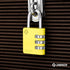 XD35 Combination Lock, 3-Digit Padlock for School, Gym, Locker, Outdoor Storage (1-Pack, Yellow)