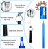 Honoson 24 7 Inches Pieces Carpenter Pencils Octagonal Hard Black Construction Flat Pencils with Retractable Pen Holder