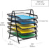 Mind Reader Paper Tray and File Folder Set, Desktop Organizer, Storage for Office, Metal Mesh, 11.75"L x 14"W x 14.5"H,