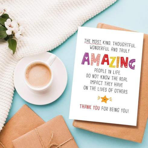 Naixiwen Sweet Thank You Card for Best Friend Family, Funny Appreciation Card for Coworker Doctor Nurse Teacher