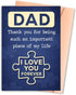 BETHEGIFT Dad Card for Fathers Day - Fathers Day Card - Thank