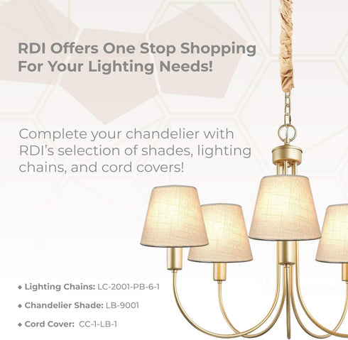 CS-903-5BG 3 5 4.5, Royal Designs, Inc. Hardback Empire Chandelier Shade, x x Beige
