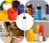 MECCANIXITY 50Pcs 2oz/60ml Squeeze Bottles, Clear Dispensing Bottles with Twist Cap Lids for Ketchup, Mustard, and