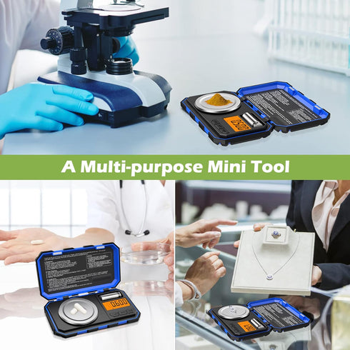 KeeKit Digital Pocket Scale: 50g 0.001g Professional Milligram Scale with Calibration Weight and LCD Display