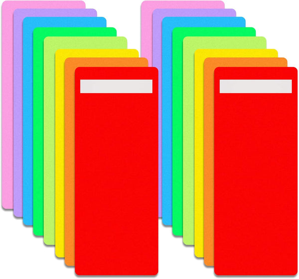 Spakon 24 Pack Library Book Dividers with Repositionable Stickers, Assorted Color Comic Book Shelf Markers