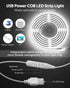 2M 6.6FT 5V Dimmer 6000K Dimmable 640LEDs/2M IP67 COB LED Rope Light Outdoor USB Powered LED Light Strip with Daylight