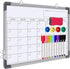 Polegas 16" X 12" Dry Erase Calendar Whiteboard for Wall - Small Monthly Double Sided Boards for Home, Office, Student