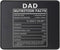 Dad Nutritional Facts Mouse Pad, Funny Gag Gift for Men, Birthday, New Daddy, Papa, 9.5 x 7.8 Inches