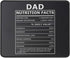 Dad Nutritional Facts Mouse Pad, Funny Gag Gift for Men, Birthday, New Daddy, Papa, 9.5 x 7.8 Inches
