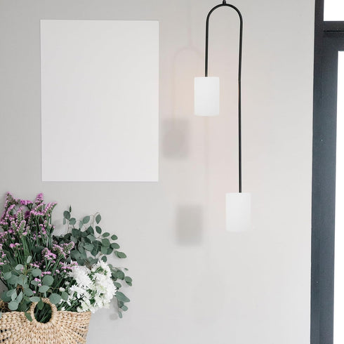 SOLUSTRE Frosted Glass Shade Cylinder Pendant Light Cover White Glass Lampshade Replacement Lamp Globe for Chandelier