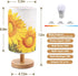 Lamp,3 Sunflowers Flower Table Lamp,Birthday Gifts for Women Mom, US Plug Linen Bedside Colors Temperatures Small Night