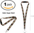 Lucky Line Lanyard with Swivel Snap, Sugar Skull Design (C210), 17 ¼” Long, ¾” Wide