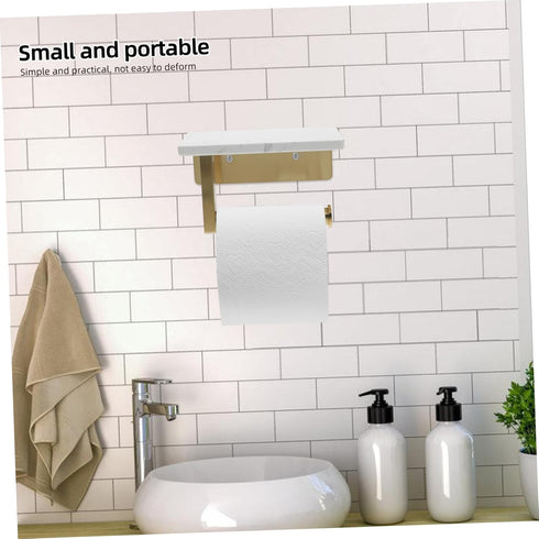 Wall-Mounted Marble Finish Paper Towel Holder for Bathroom