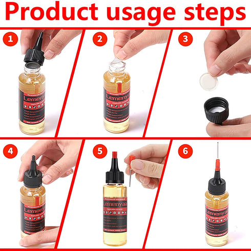 Lemenyaa 2 OZ Nozzle Door Hinge Lubricant Silicone Oil with Built-in Storage Non-Spray, No-Drip Formula for Squeaky