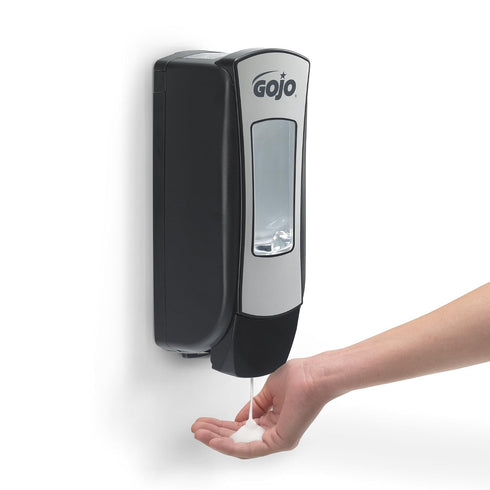 GOJO ADX-12 1250 mL ADX-12 (Pack 1) 8888-06 Push-Style Foam Soap Dispenser, Chrome/Black, for Soap Refills