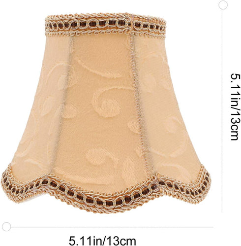 Bulb 5 5 X4. 7 Inch, minkissy Cloth Lamp Shade Vintage Lamp Shade Clip On for Table Lamp/Floor Lamp, X Apricot