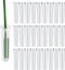AIEX 48pcs Reusable Plastic Flower Tubes with Silicone Cap for Flower Plants, 7.2 x 1.8 cm (Transparent)