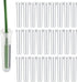 AIEX 48pcs Reusable Plastic Flower Tubes with Silicone Cap for Flower Plants, 7.2 x 1.8 cm (Transparent)